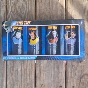 2011 Boxed SET OF 4 Star Trek Drinking Glasses - 10oz Spock,  Captain Kirk Etc